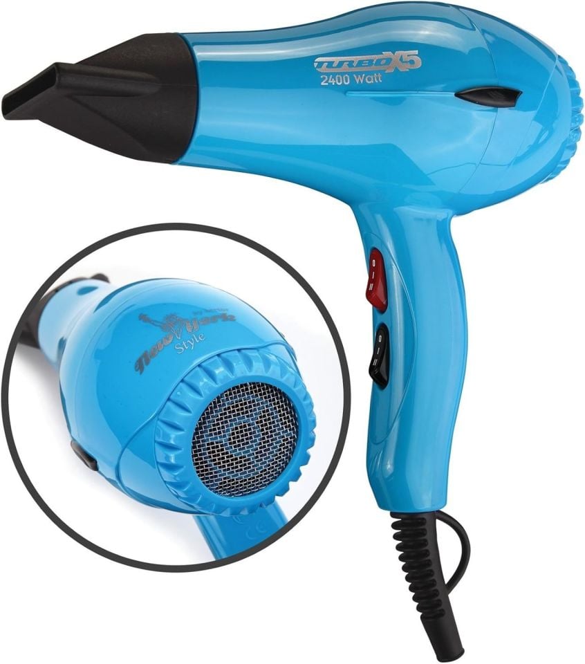 Hector Newyork Style Turbo X5 Mavi Profesyonel Saç Kurutma Makinesi 2400 W