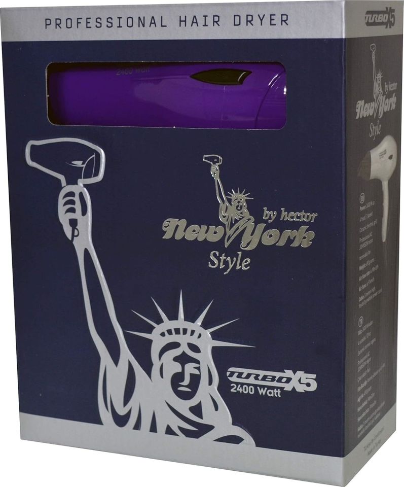 Hector Newyork Style Turbo X5 Mor Profesyonel Saç Kurutma Makinesi 2400 W