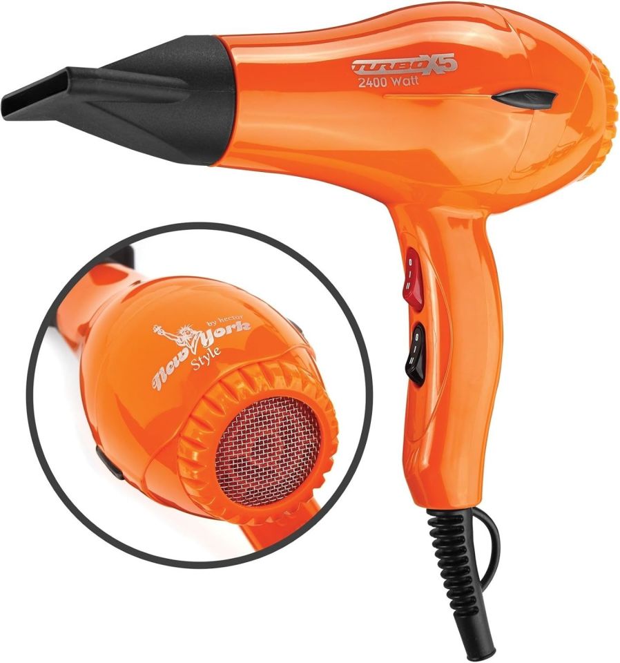 Hector Newyork Style Turbo X5 Turuncu Profesyonel Saç Kurutma Makinesi 2400 W