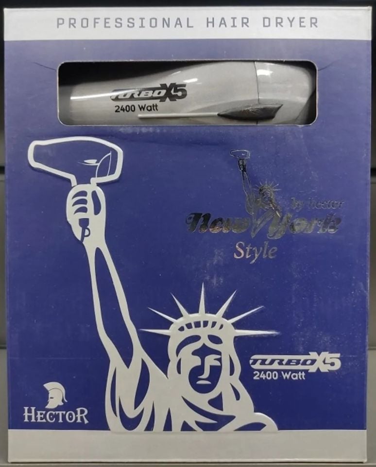 Hector Newyork Style Turbo X5 Gümüş Profesyonel Saç Kurutma Makinesi 2400 W
