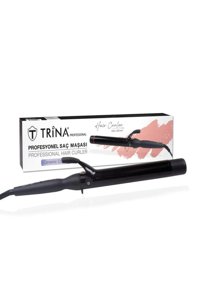 Trina Profosyonel Saç Maşası Siyah 38 MM