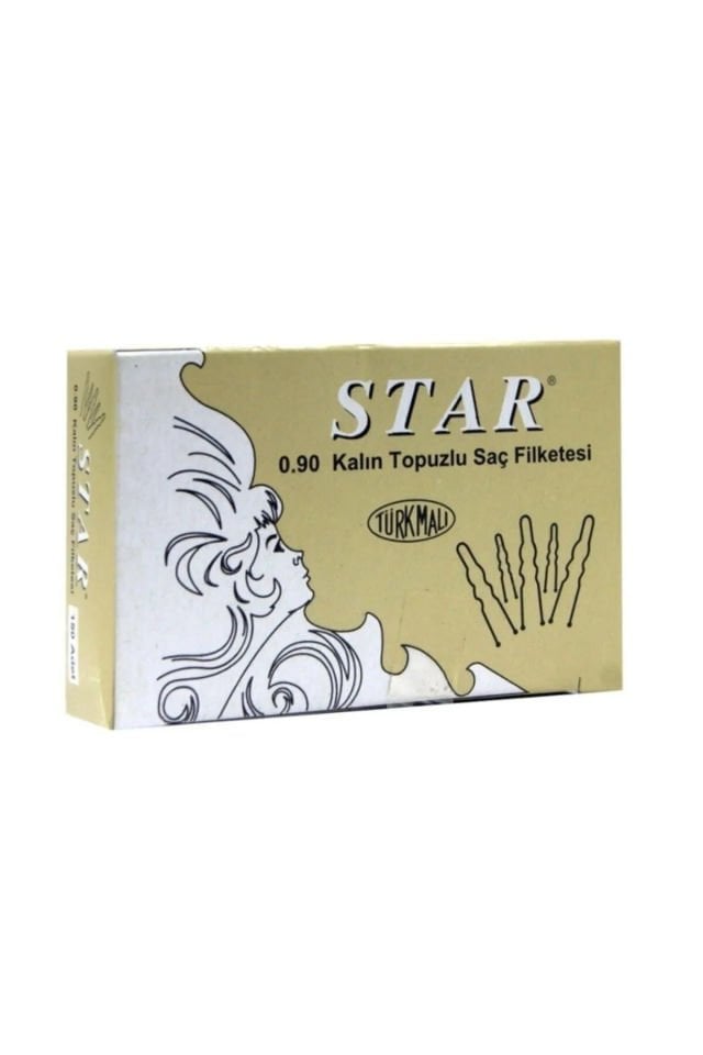 Star 0.90 Kalın Topuzlu Saç Firketesi Siyah 150 Adet