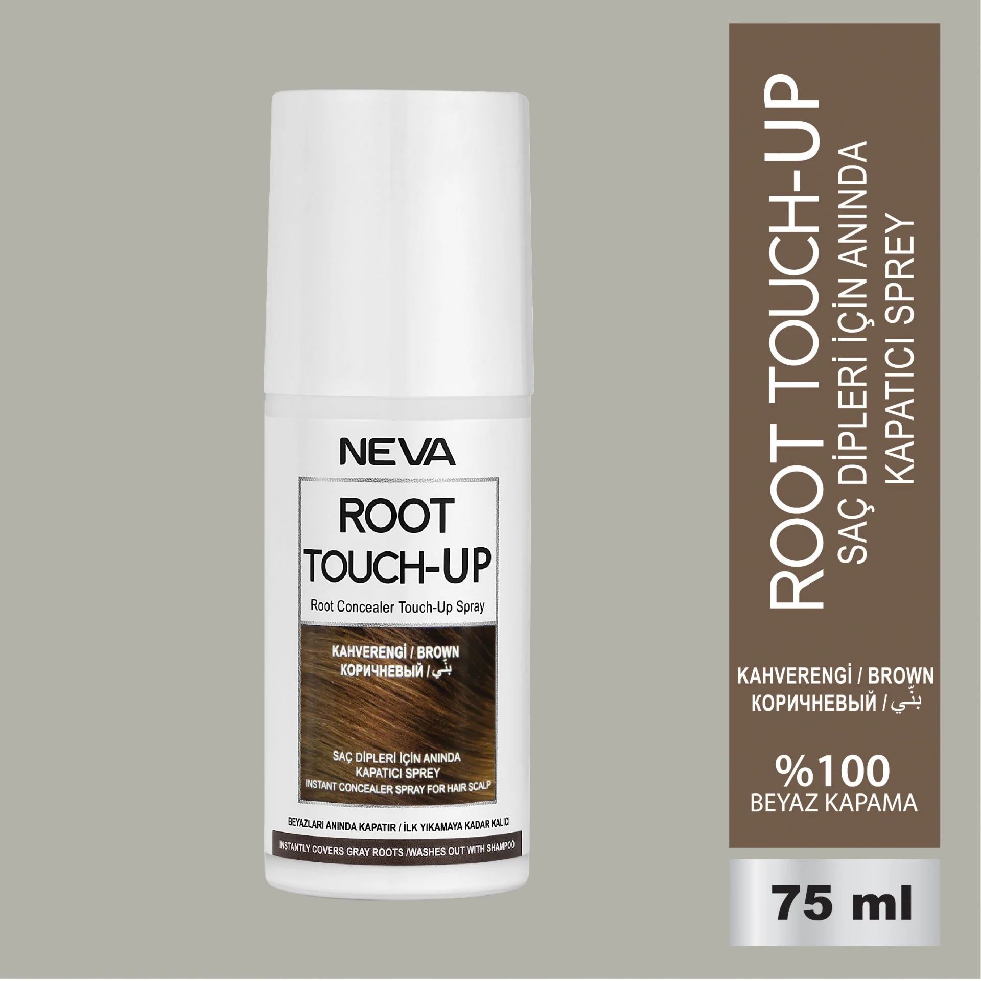 Root Touch-Up Neva Kahverengi Saç Dipleri İçin Kapatıcı Sprey 75 ML