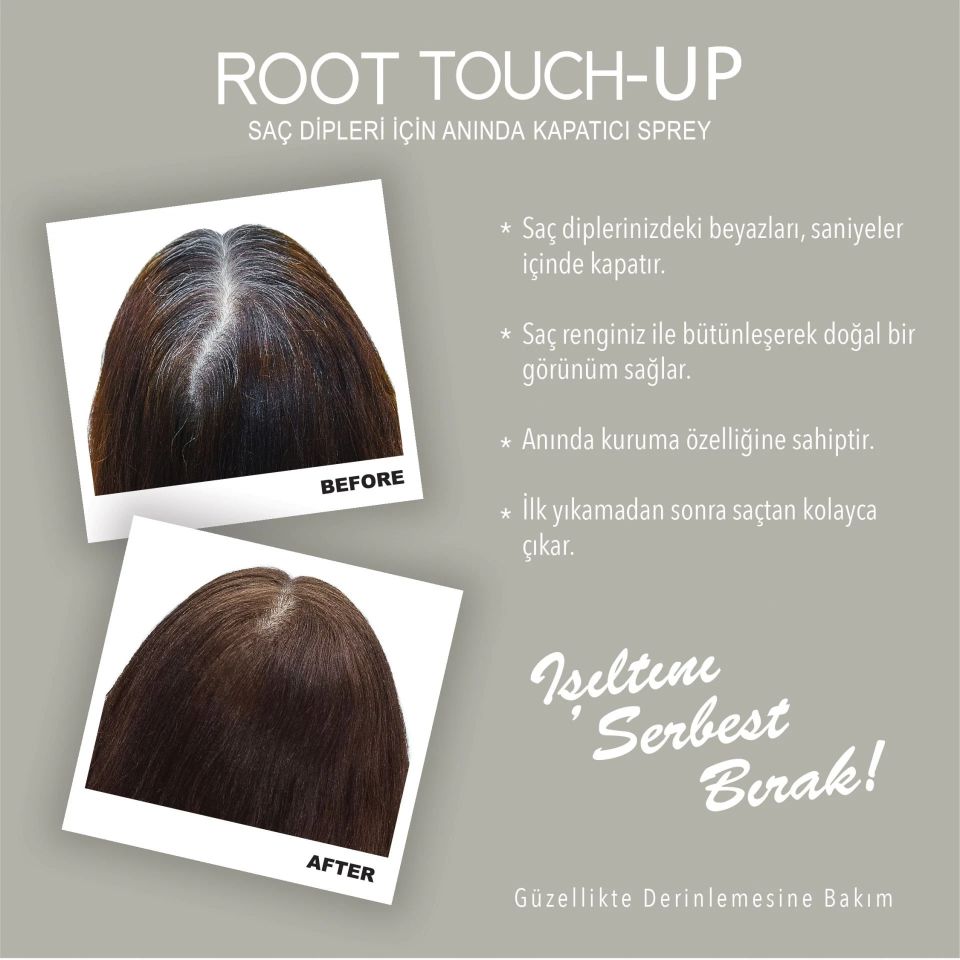 Root Touch-Up Neva Kahverengi Saç Dipleri İçin Kapatıcı Sprey 75 ML