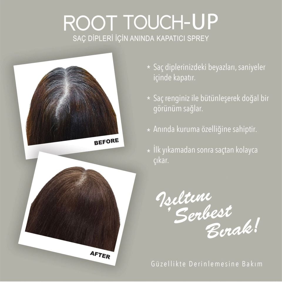 Root Touch-Up Neva Kahverengi Saç Dipleri İçin Kapatıcı Sprey 75 ML
