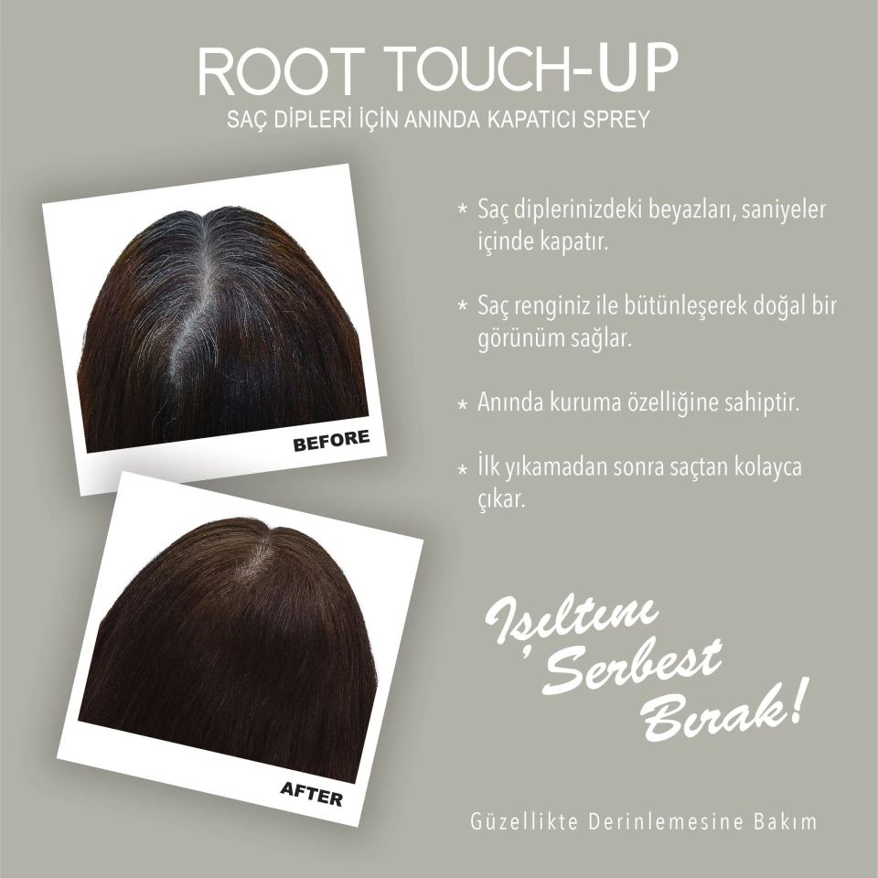 Root Touch-Up Neva Koyu Kahverengi Saç Dipleri İçin Kapatıcı Sprey 75 ML