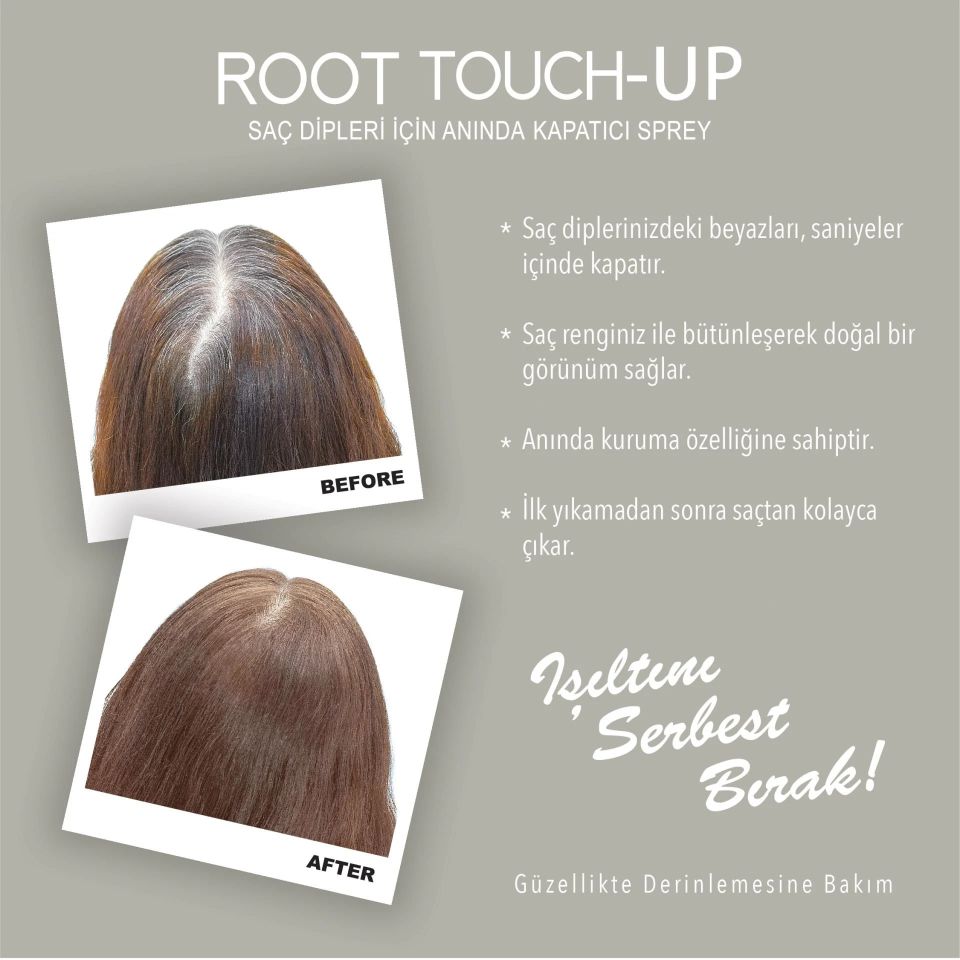 Root Touch-Up Neva Kumral Saç Dipleri İçin Kapatıcı Sprey 75 ML