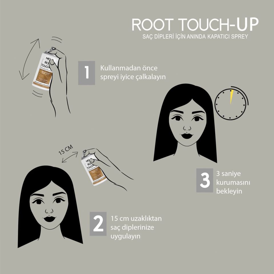 Root Touch-Up Neva Sarı Saç Dipleri İçin Kapatıcı Sprey 75 ML