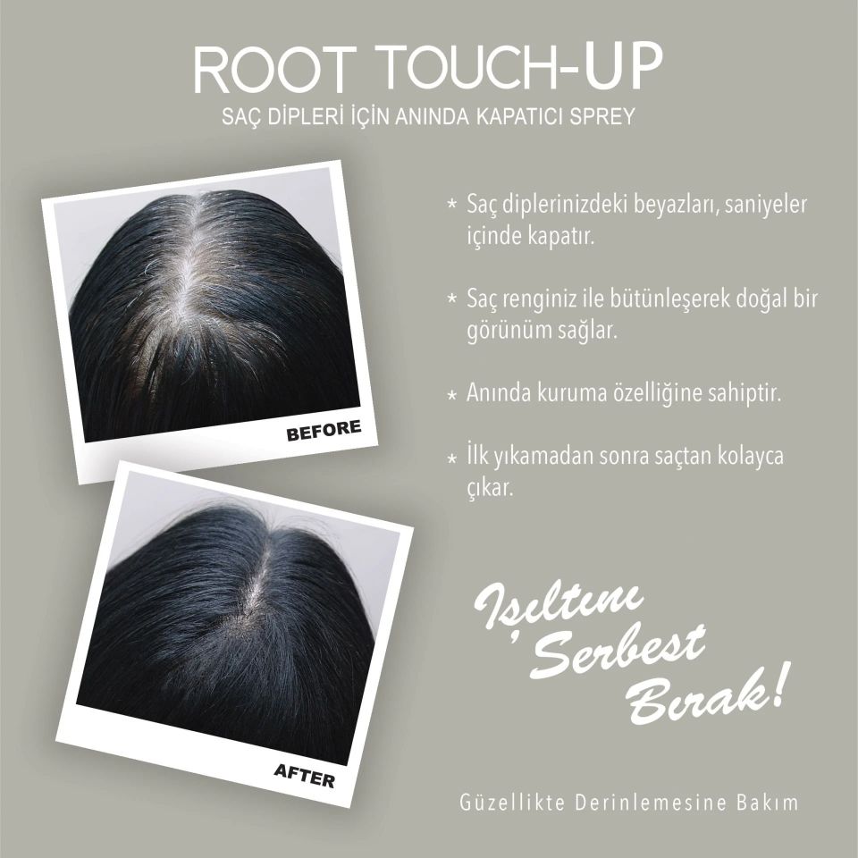 Root Touch-Up  Neva Siyah Saç Dipleri İçin Kapatıcı Sprey 75 ML